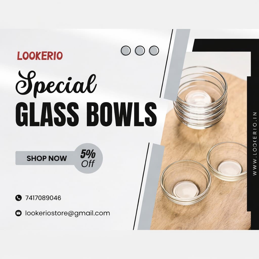 LOOKERIO Glass Bowl