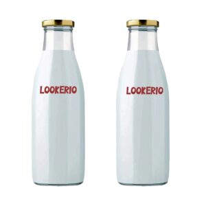 LOOKERIO Hygienic Air Tight Glass Milk Bottles