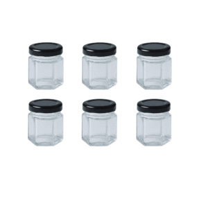 Hexagon Glass jars